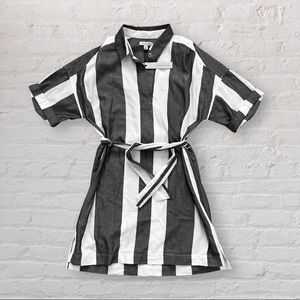 Calvin Klein jeans brand Dress White and Grey stripes size M